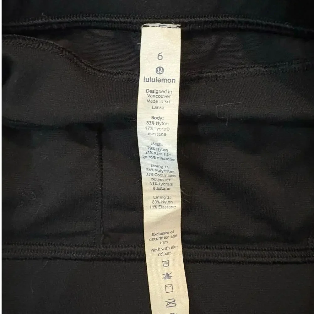 Lululemon Sports Bra Black Size 6